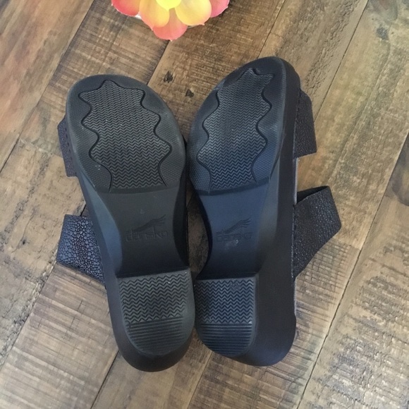 DANSKO Sophie Iridescent Shimmer Buckle Clogs Size 38 - Picture 2 of 8